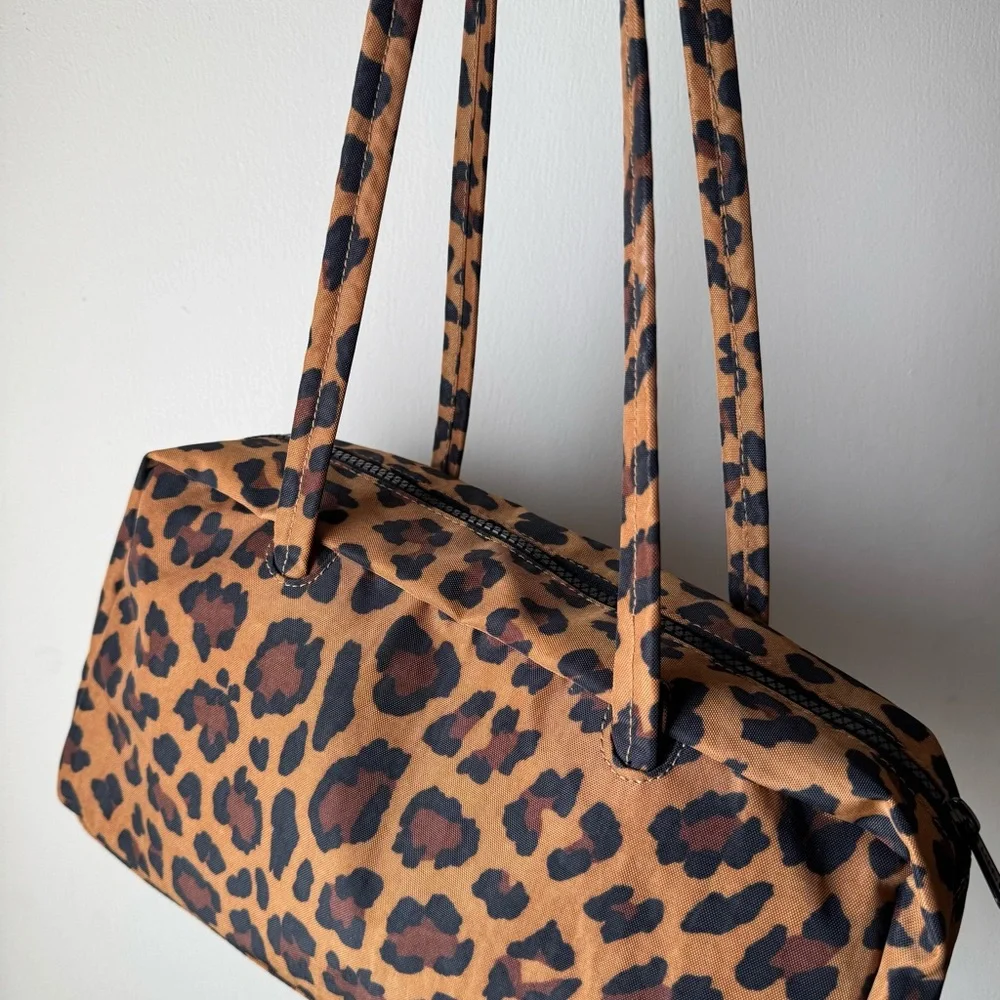 BAGGU Leopard Bowler Bag NWOT - Picture 4 of 8